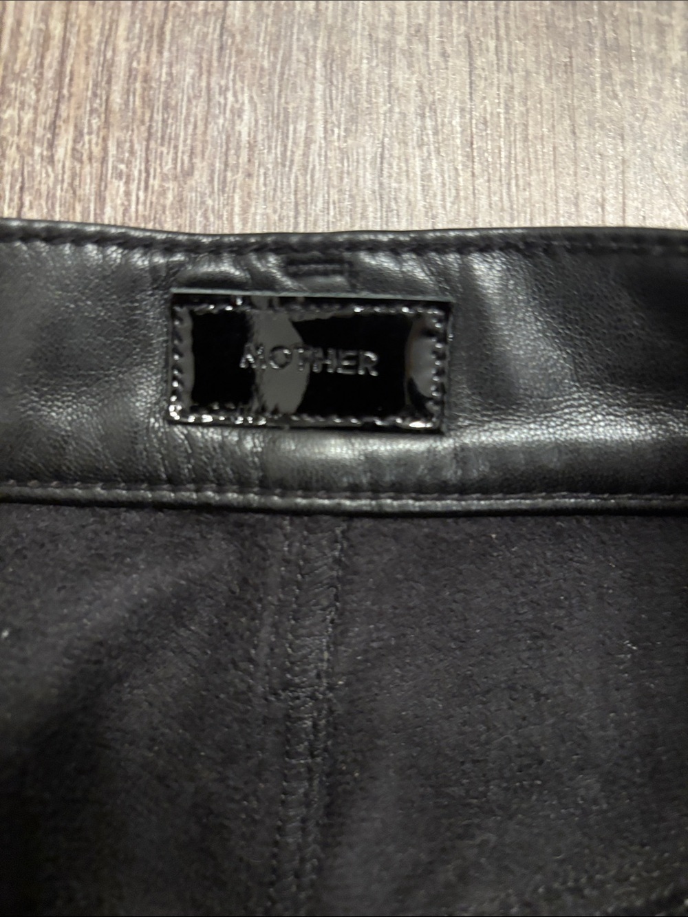 MOTHER Rider High Rise Cropped Faux Leather Jeans - Picture 5 of 7